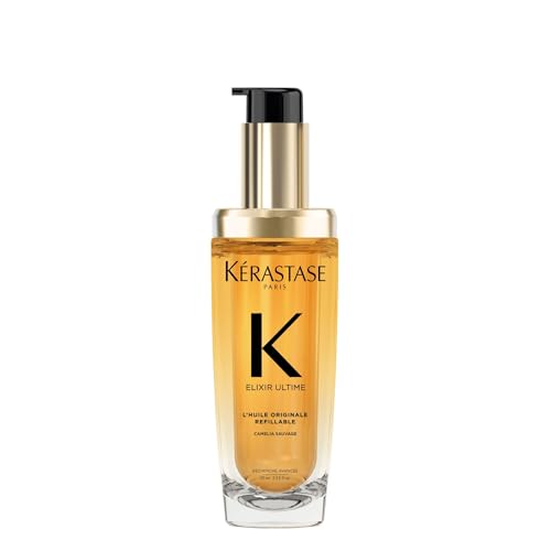 Kérastase Elixir Ultime, Original Refillable Oil, Anti-Frizz Hair Oil, Leave-In Thermo-Protective Treatment, 75 ml