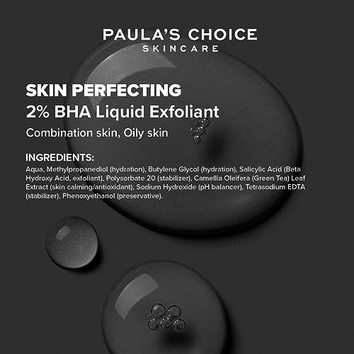 Paula's Choice SKIN PERFECTING 2% BHA Liquid Exfoliant - Facial Peeling with Salicylic Acid - Reduces Pimples, Blackheads & Whiteheads - Combination Skin and Oily Skin - 30 ml