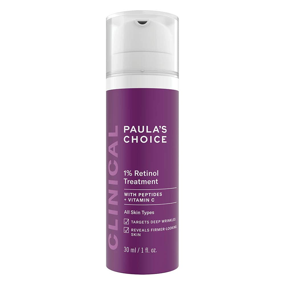 Paula's Choice CLINICAL 1% Retinol Treatment - Light Anti-Aging Lotion, Anti-Wrinkle and Reduces Spots and Imperfections - with Peptides & Vitamin C - All Skin Types - 30 ml