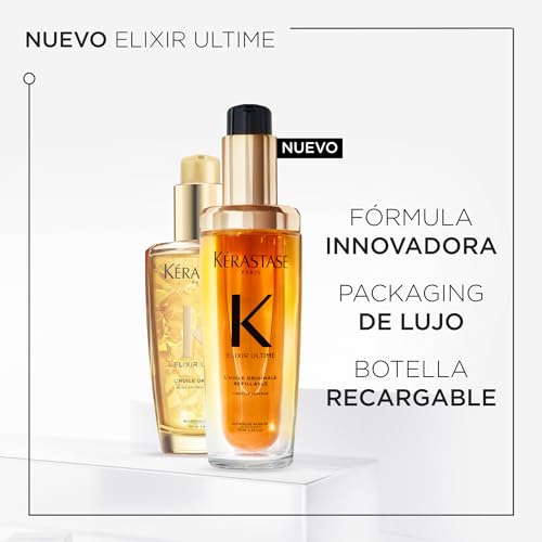 Kérastase Elixir Ultime, Original Refillable Oil, Anti-Frizz Hair Oil, Leave-In Thermo-Protective Treatment, 75 ml