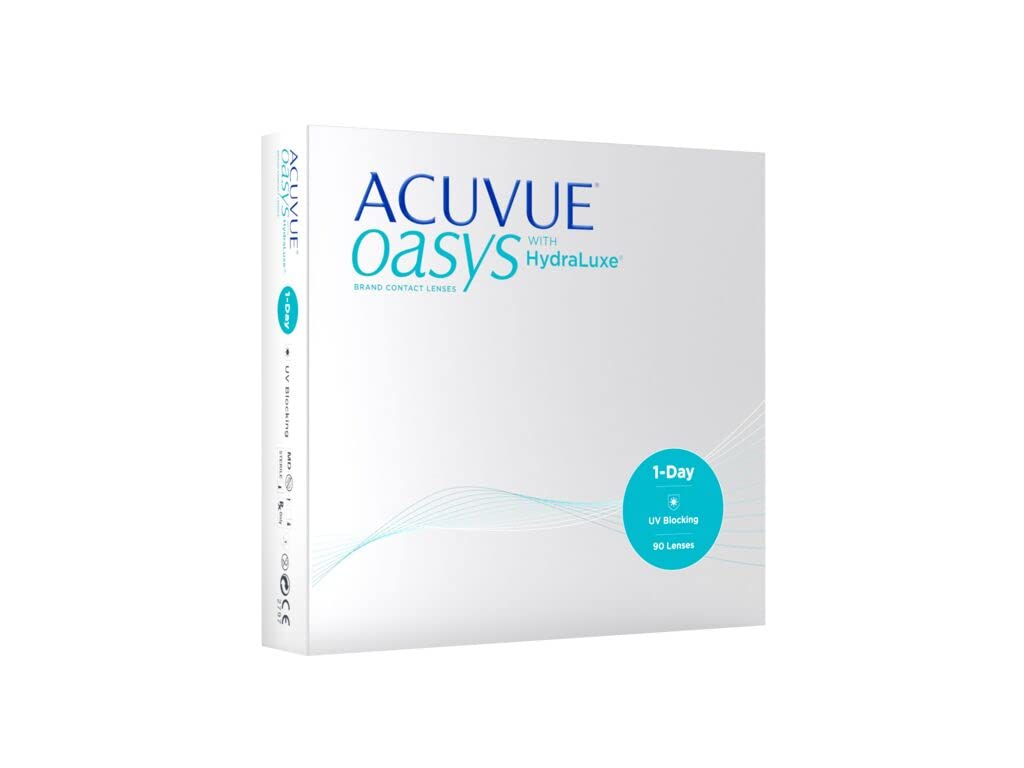 ACUVUE® OASYS 1-DAY with HydraLuxe™ technology - Daily Replacement - UV protection - 90 lenses