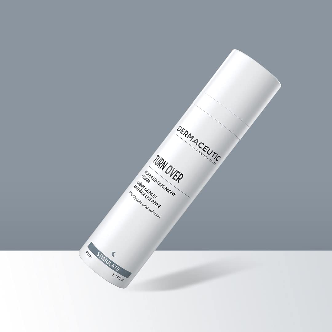 Dermaceutic Turnover - Rejuvenating Night Cream - Anti-Aging Cream with Glycolic Acid - Exfoliating, Regenerating and Anti-Wrinkle Face Cream - 40 ml