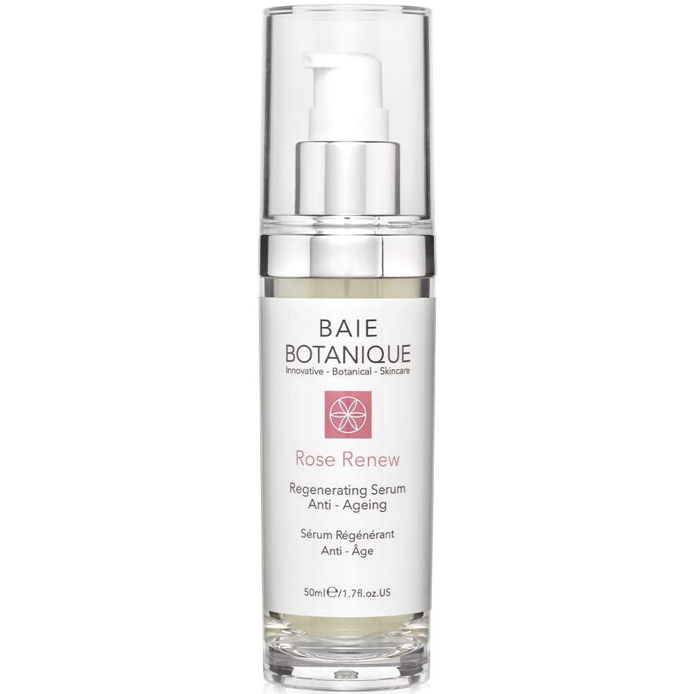 Baie Botanique Anti-Aging Face Serum 50ml - Rose Water, Rose Absolute, Rosehip Seed Oil, Glycolic Acid - Award Winning - 98% Natural, 80% Organic