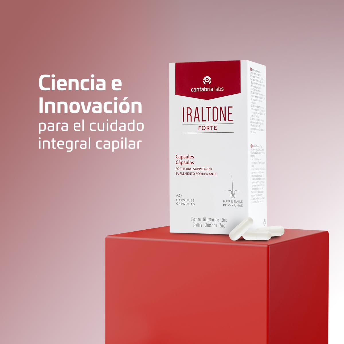 Iraltone Forte Cápsulas - Complemento Anticaída Capilar y Fortalecedor, 60 Uds