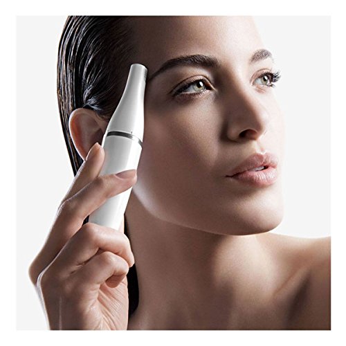 Braun FaceSpa 851 – Depiladora Facial 3 en 1 con Cepillo y Masajeador, Oro/Blanco