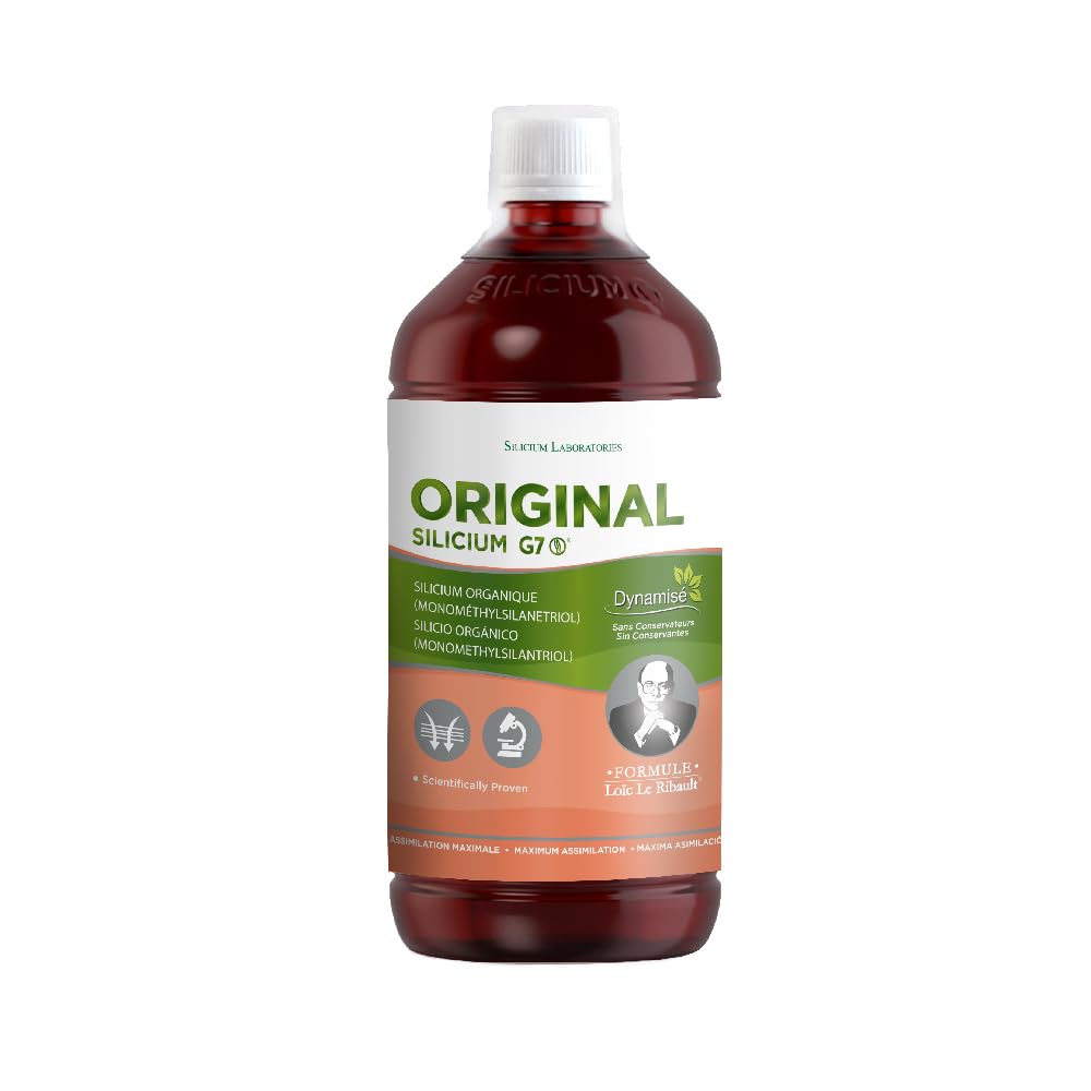 G7 Original. Improved Formula. Vegan Liquid Silicon Supplement That Promotes Collagen Production. Strengthens Bones And Joints And Increases Skin Elasticity. 1 Liter.