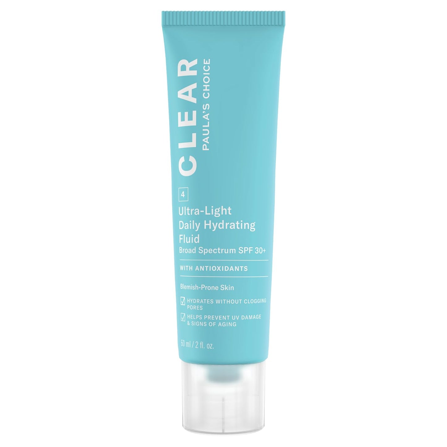 Paula's Choice CLEAR Facial Cream SPF 30 - Light and Fluid Moisturizer Minimizes Blackheads, Pores and Imperfections - Diffuses Redness & Soothes Skin - Combination to Oily Skin - 60 ml