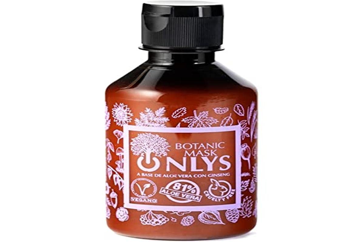 Onlys Botanic - Professional Hydrating and Repairing Waterless Mask, with 81% Aloe Vera and Ginseng - Vegan Hair Treatment - 250 ml