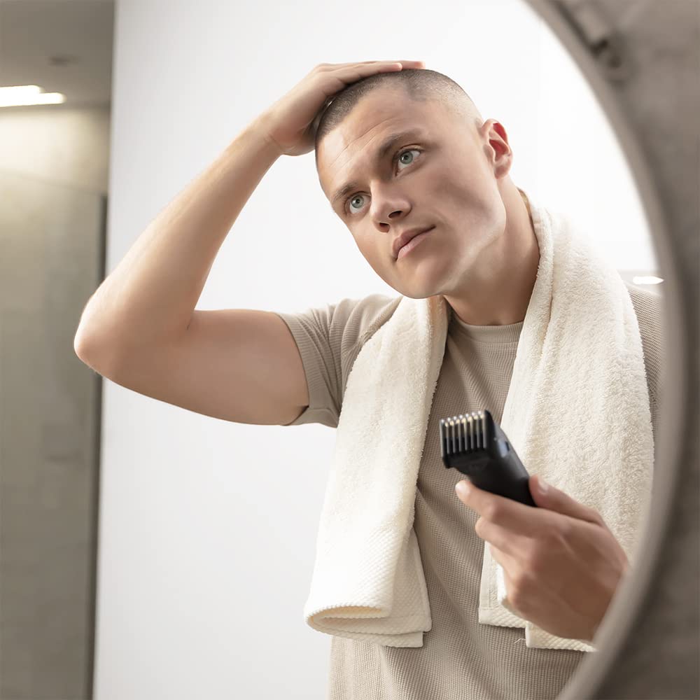 Cecotec Bamba PrecisionCare Wet&Dry Hair Clipper. Stainless Steel Blades with Titanium Coating, Lithium Battery, Autonomy up to 120 min, Lengths 0.5-30 mm, 8 Combs