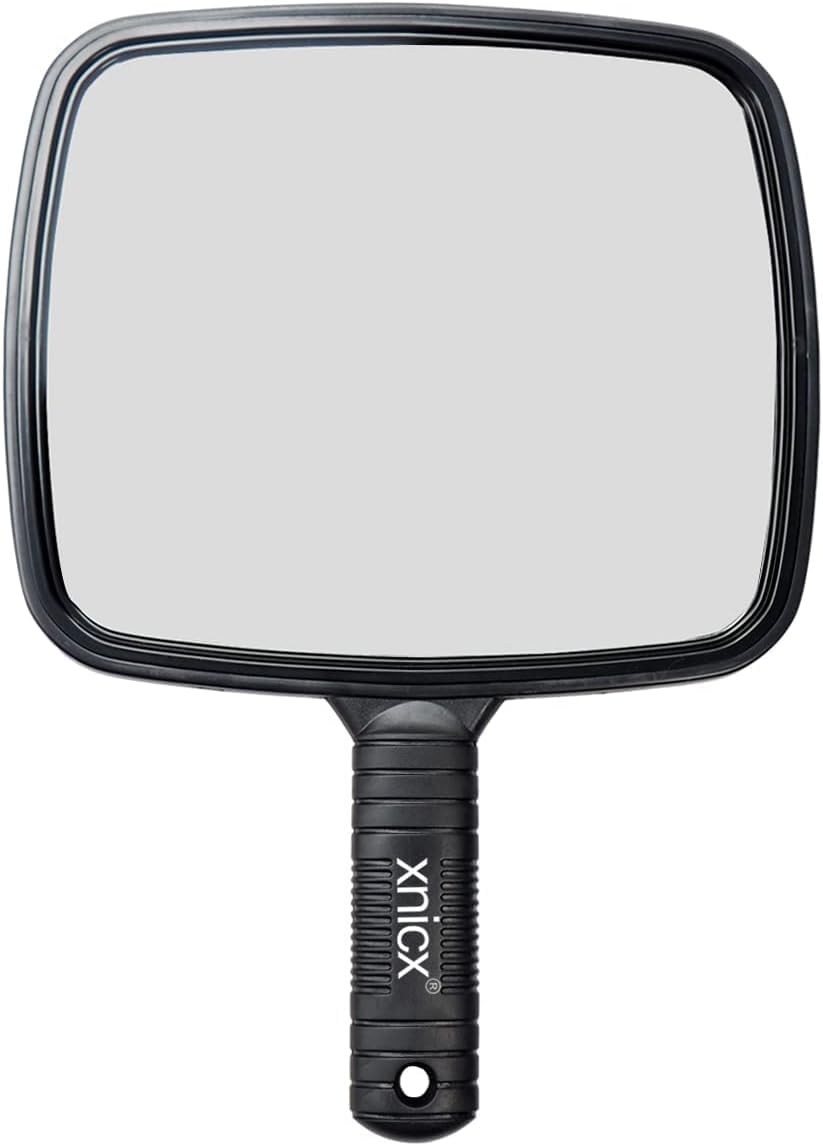 xnicx Espejo de Mano Profesional XL – Portátil, Ligero y Versátil
