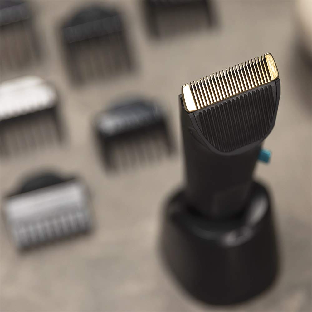 Cecotec Bamba PrecisionCare Wet&Dry Hair Clipper. Stainless Steel Blades with Titanium Coating, Lithium Battery, Autonomy up to 120 min, Lengths 0.5-30 mm, 8 Combs