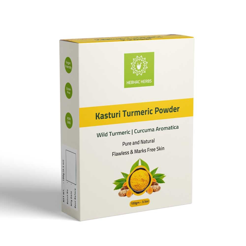 Kasthuri Manjal Powder for Skin and Face Care | Wild Turmeric Powder | Curcuma Aromatica | Helps in Acne for Glowing Skin and Radiant Skin