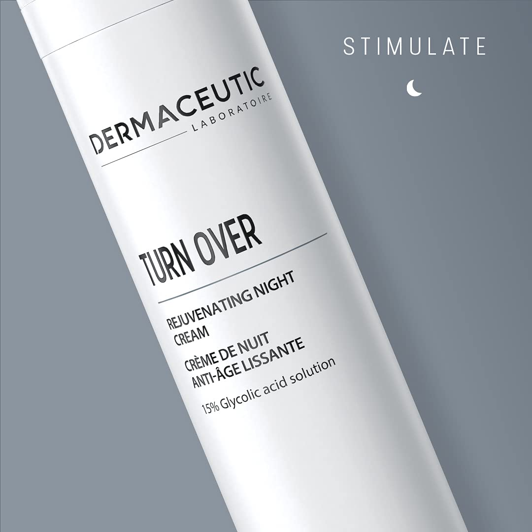 Dermaceutic Turnover - Rejuvenating Night Cream - Anti-Aging Cream with Glycolic Acid - Exfoliating, Regenerating and Anti-Wrinkle Face Cream - 40 ml