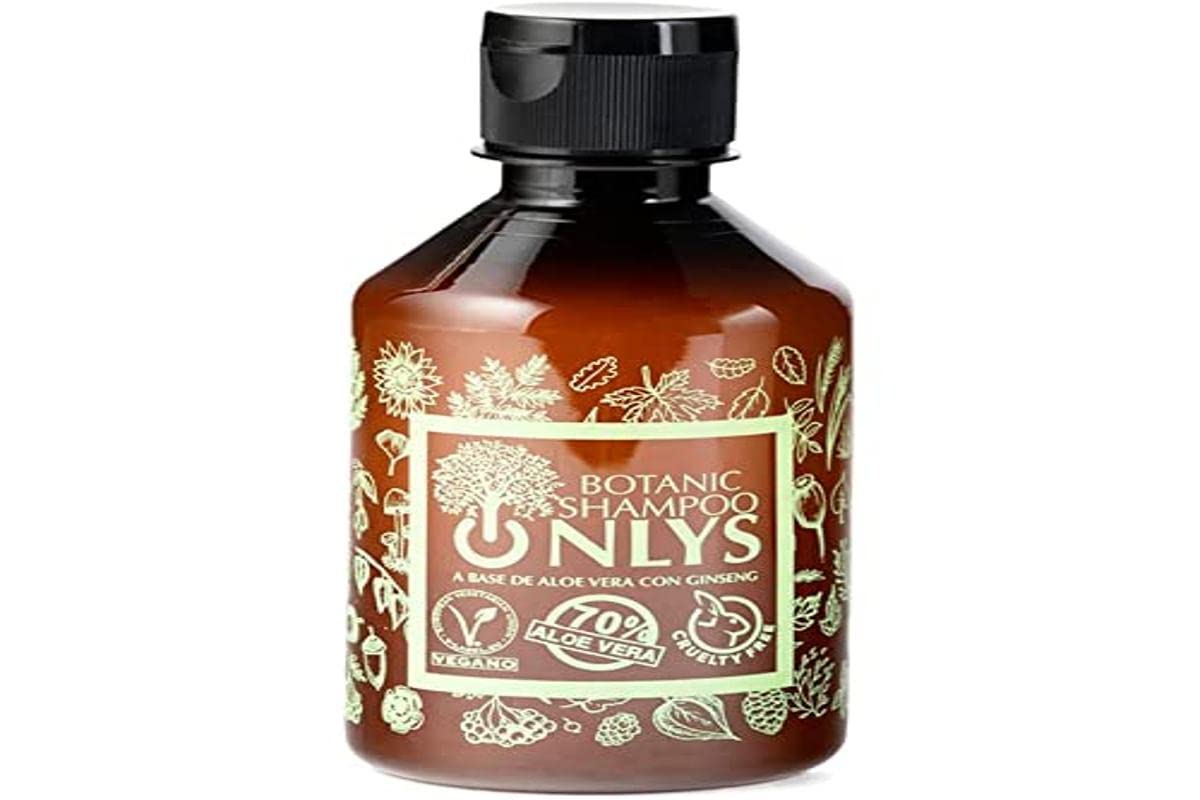 Onlys Botanic - Natural Waterless Moisturizing Shampoo 70% Aloe Vera and Ginseng - Professional Vegan Anti-Frizz Shampoo Silicone Free Without Sulfates or Parabens - 250 ml
