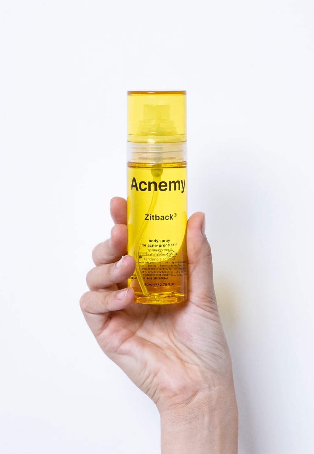 ACNEMY ZITBACK® Spray Corporal 80ml - Elimina el Acné con Ácidos BHA y AHA
