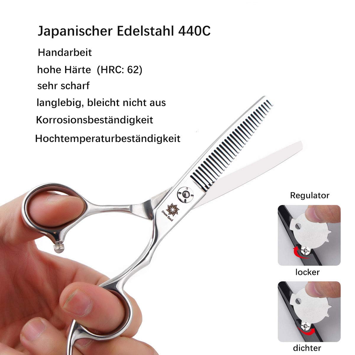 Tijeras de Peluquería para Adelgazar - Acero Inoxidable Japonés 440C