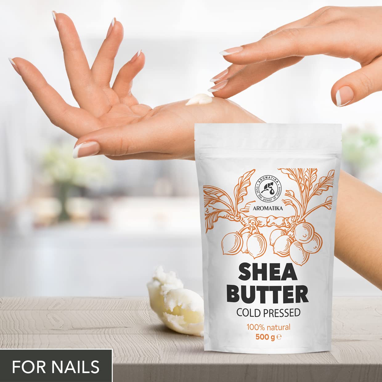 Shea Butter 500g - Pure and Natural - Shea Butter - Butyrospermum Parkii - Body Moisturizer - Oil for Hair - Skin - Nails - Lips - Facial Care