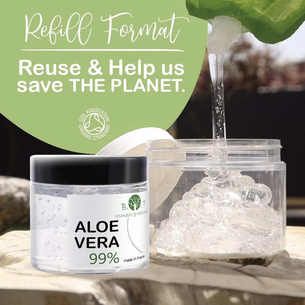Gel de Aloe Vera 100% Puro y Natural 500ml - Hidratante y Calmante