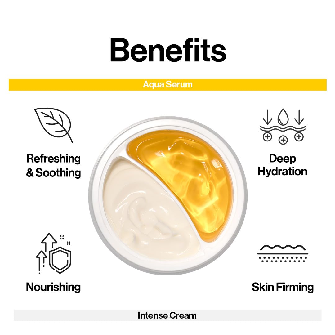 d'alba Italian White Truffle Double Cream & Serum, 2 in 1 Customizable, Elasticity & Nourishing Care, Vegan Cream for All Skin Types, Korean Skincare (70g)