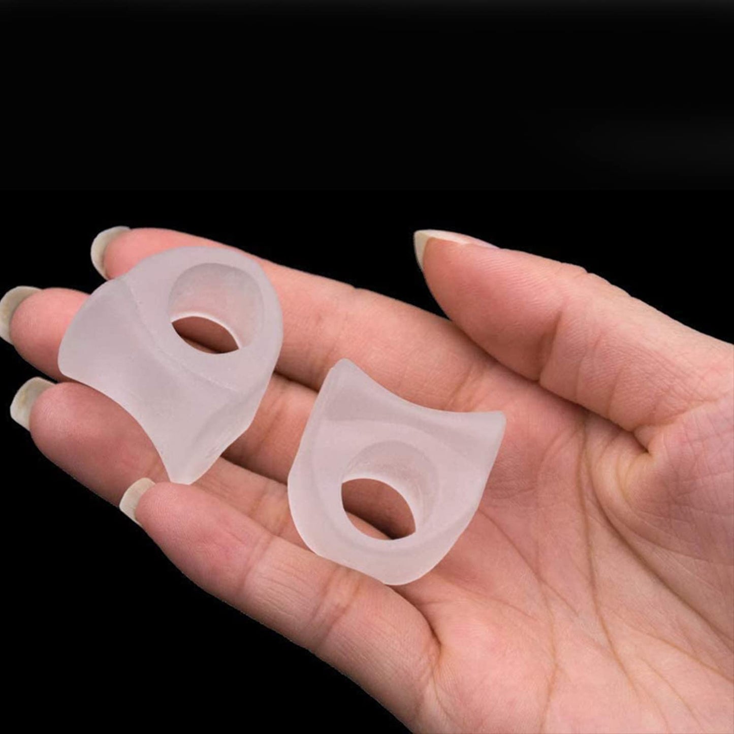 4 Pcs Separadores de Dedos de Silicona - Correctores para Dedos Superpuestos y Alivio del Dolor