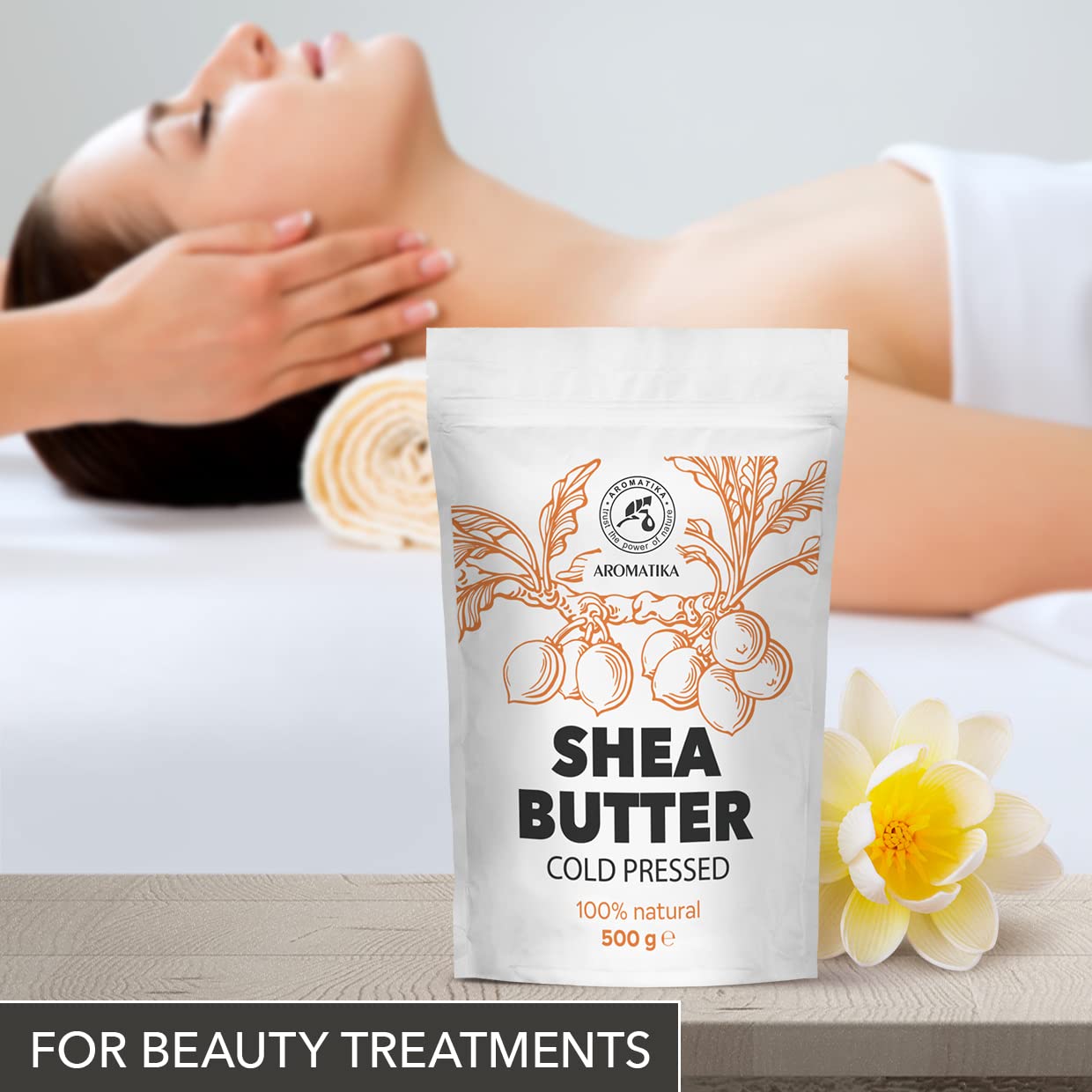 Shea Butter 500g - Pure and Natural - Shea Butter - Butyrospermum Parkii - Body Moisturizer - Oil for Hair - Skin - Nails - Lips - Facial Care