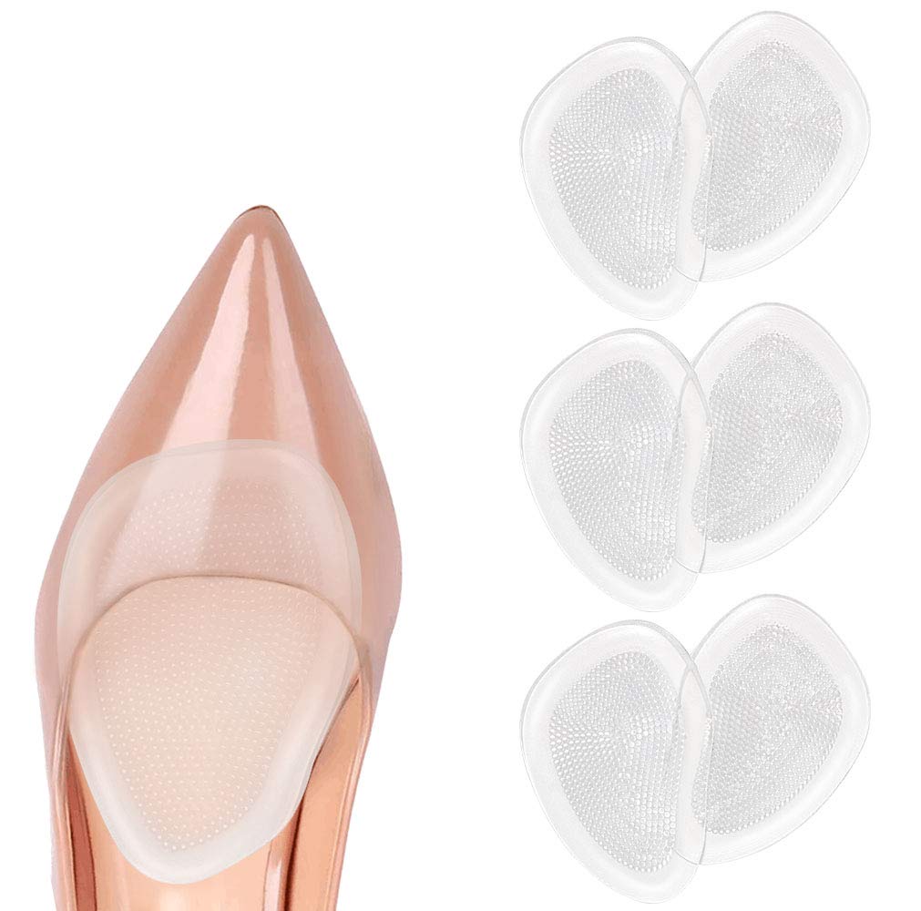 URAQT High Heel Shoe Insoles Protect Feet, Foot Pads, Half Insole for Forefoot Pain Relief 3 Pairs