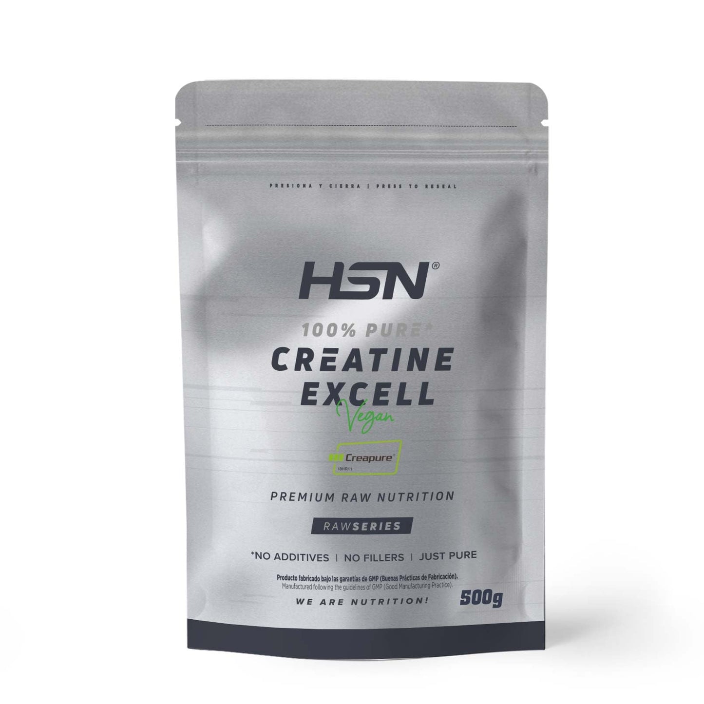 HSN Creatine 100% CREAPURE® Powder | Neutral Flavor - 500g | Guaranteed Quality Seal: Pure Micronized Creatine Monohydrate Without Additives Free of Contaminants | Non-GMO, Vegan, Gluten Free