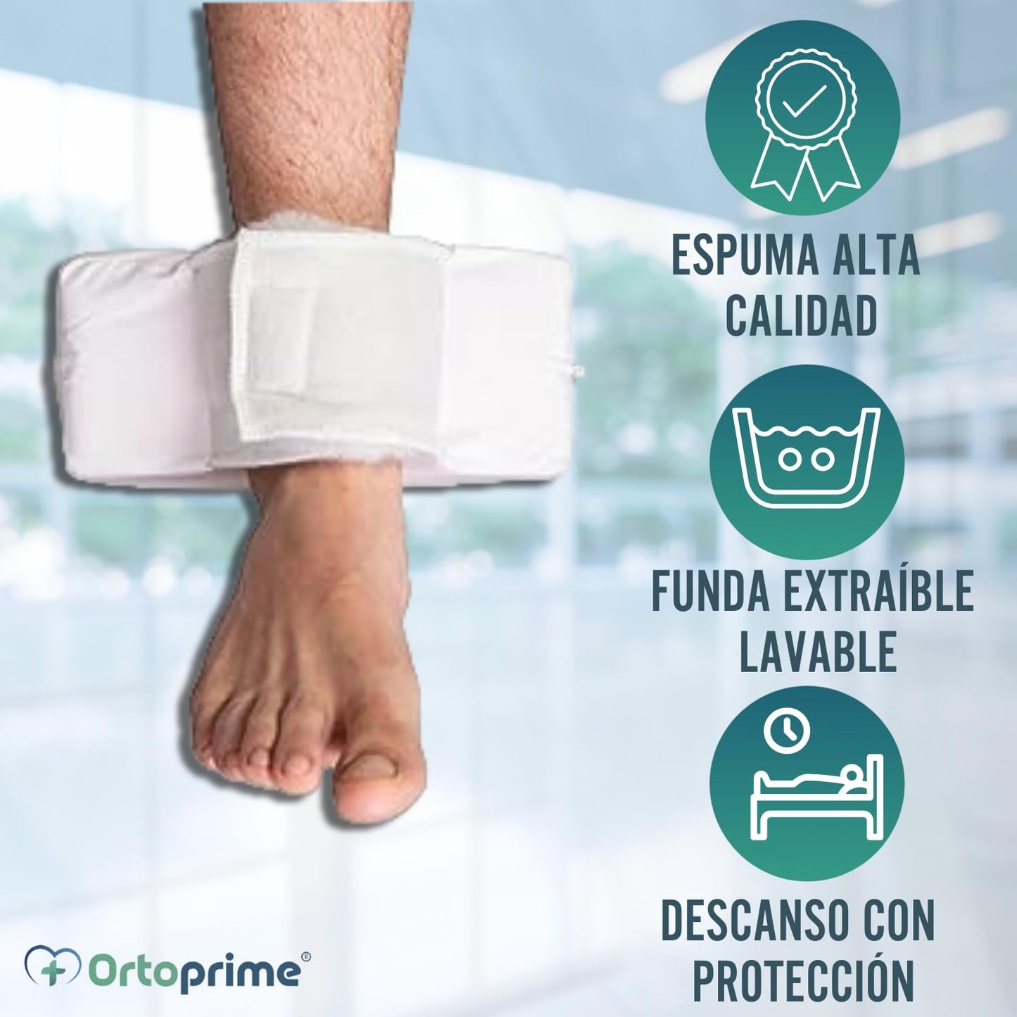 OrtoPrime Pack 2 Taloneras Antiescaras - Cojines Ortopédicos para Pies y Codos