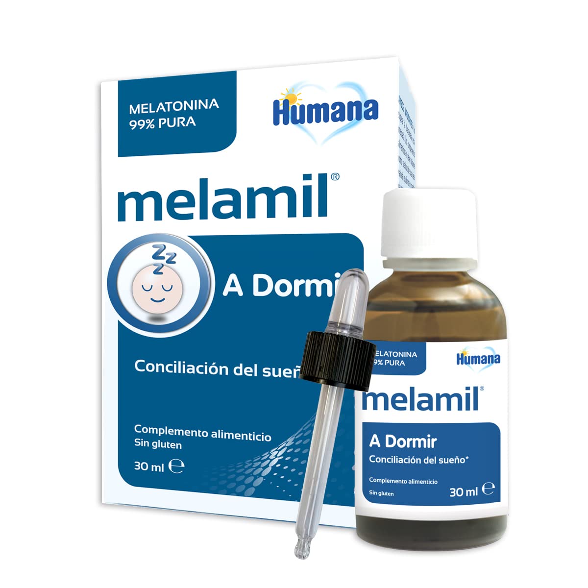 Melamil Gotas 30 ml - Melatonina 99% Pura para Conciliar el Sueño
