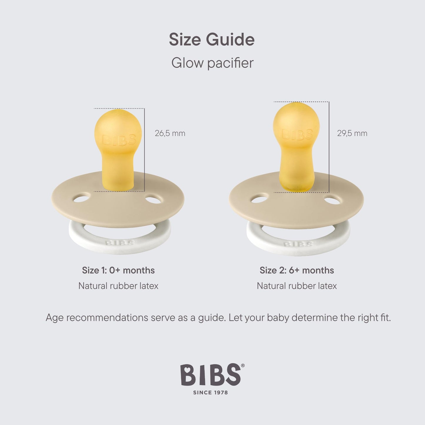 Paquete de 2 Chupetes Bibs NIGHT Talla 3 (18+ meses) - Blush/Vanilla
