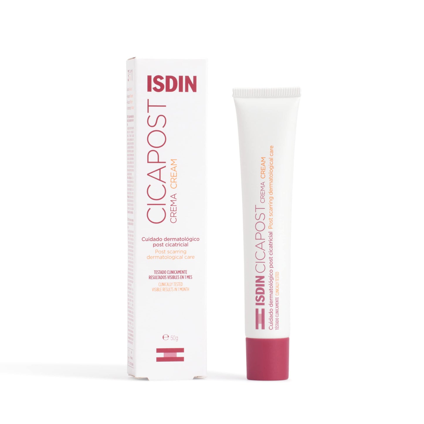 ISDIN Cicapost, Post-scar dermatological care, Cream with Rosehip for scar repair, 50 gr