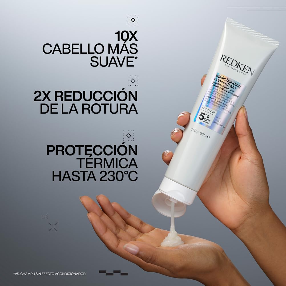 Redken | Sulfate-Free Leave-In Treatment to Strengthen All Hair Types, Acidic Bonding Concentrate, 150 ml