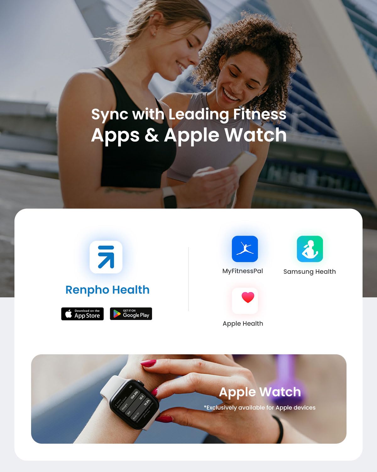 RENPHO Báscula Inteligente con App - 13 Monitores Corporales - Negro
