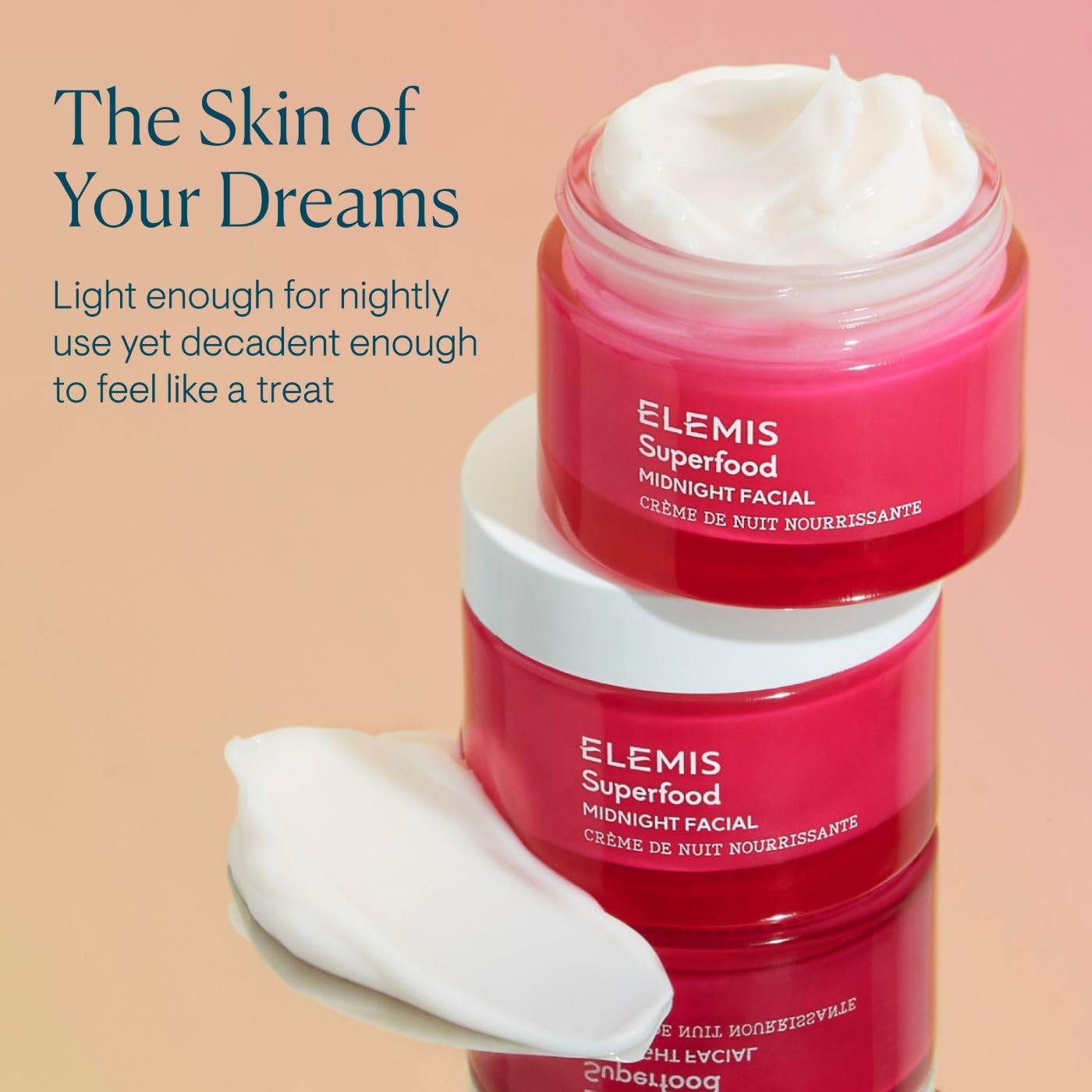 Elemis Superfood Nourishing Night Cream, Nourishing and Moisturizing Night Treatment, Nourishes, Regenerates, Revitalizes, All Skin Types, Rich Formula, 50 ml