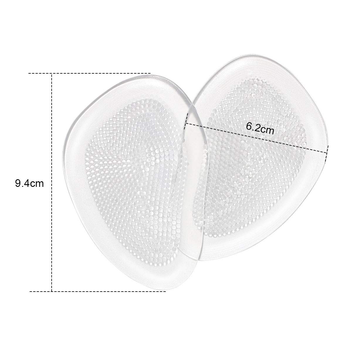 URAQT High Heel Shoe Insoles Protect Feet, Foot Pads, Half Insole for Forefoot Pain Relief 3 Pairs