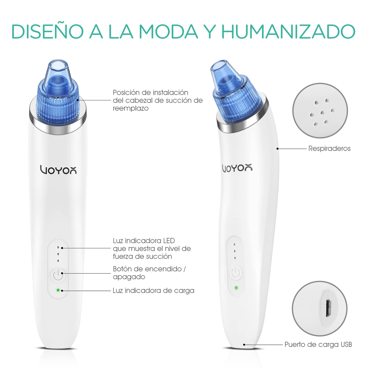 VOYOR BR410 – Eliminador de Espinillas y Limpiador de Poros Eléctrico
