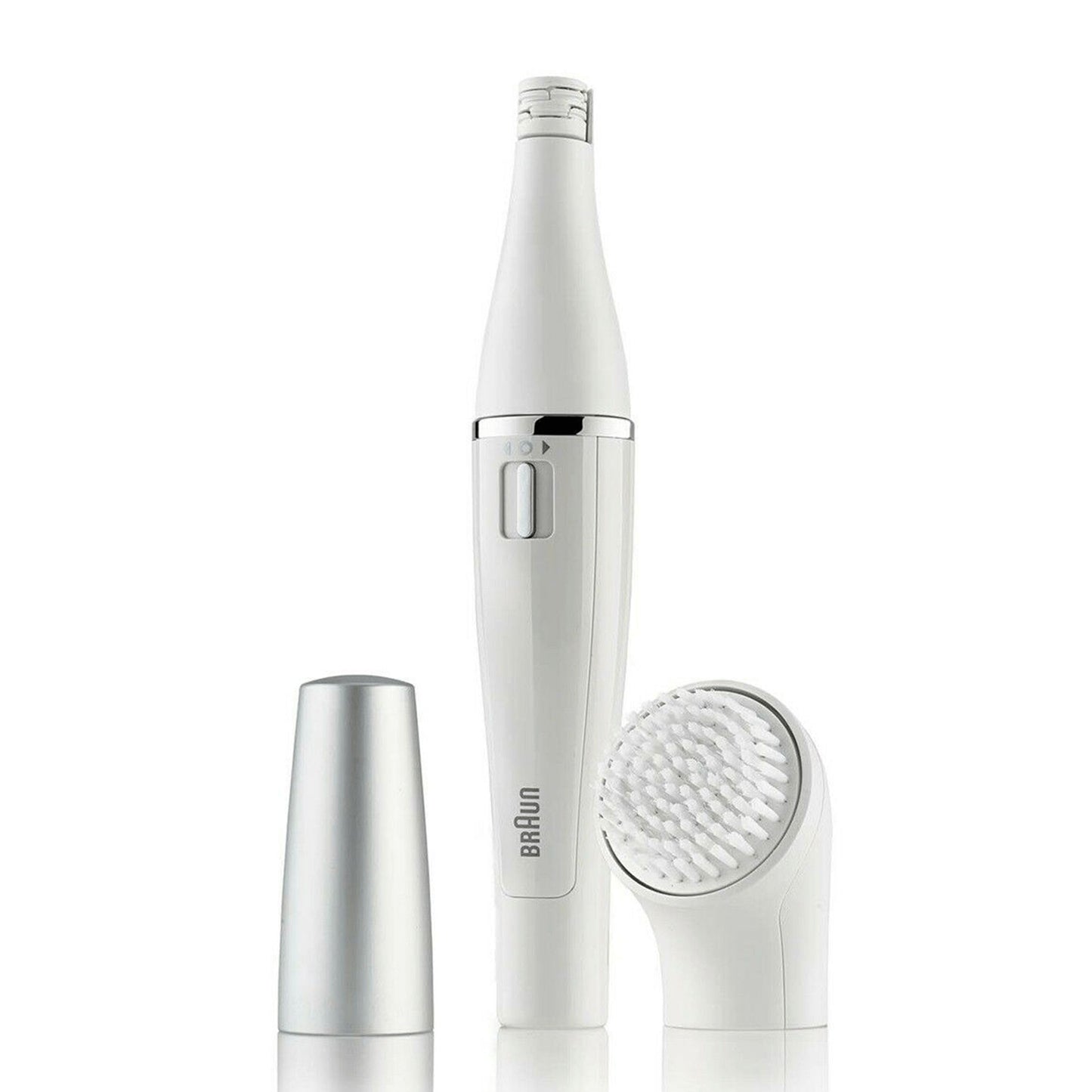 Braun FaceSpa 810 Facial Electric Epilator for Women Facial Cleansing and Hair Removal Brush System: Removes Hair and Cleanses Facial Skin Plus 2 Extra Batteries