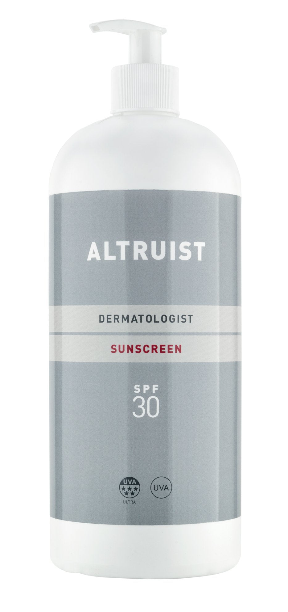 ALTRUIST. 5 Star Rated Ultra UVA Sunscreen SPF30 (PPD:39) by Dr. Andrew Birnie - 1 Liter
