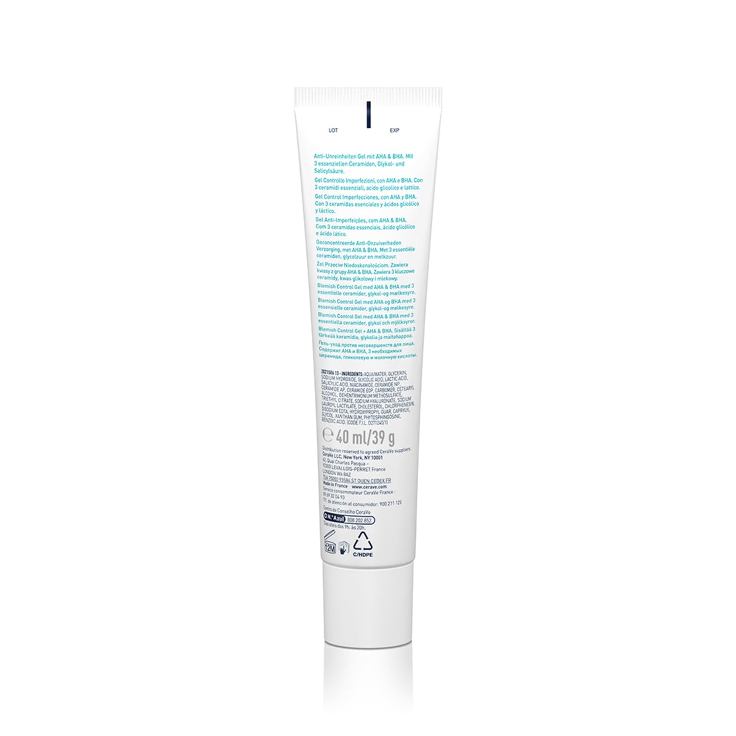 CeraVe Imperfection Control Gel, For Acne-Prone and Oily Skin, Reduces Blemishes and Imperfections, Enriched with AHA and Salicylic Acid, 40ml