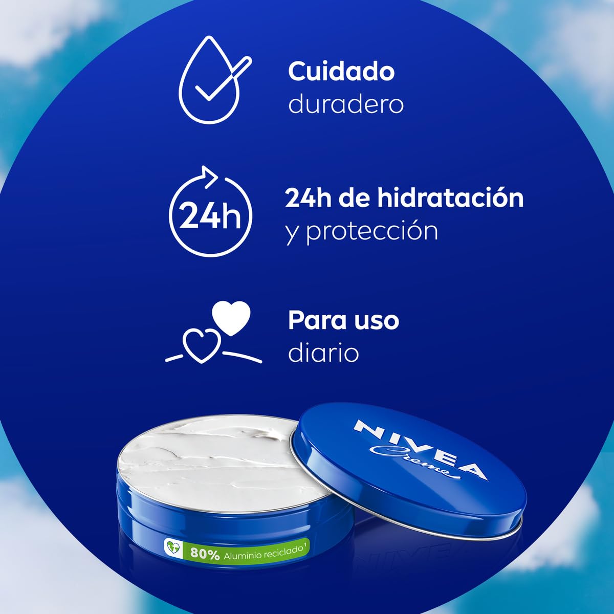 NIVEA Creme, Body and face moisturiser for the whole family, Universal cream for soft and hydrated skin, Multi-purpose cream, Fragrance-free, 400 ml (Pack of 1)