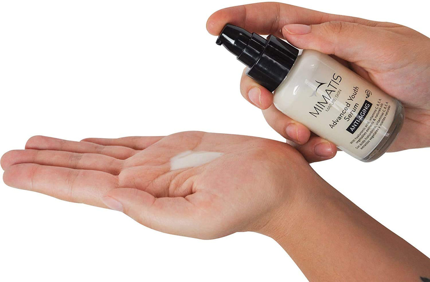 Vitamin C Serum +40 Years Mature Skin Hyaluronic Acid and Facial Collagen Anti-Wrinkle and Illuminating Face and Eye Contour for Women and Men - From Spain
