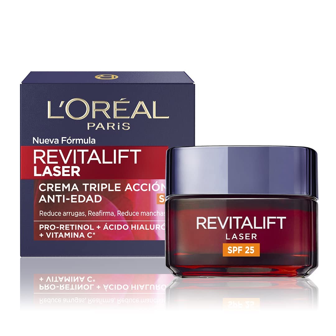 L'Oréal Paris Revitalift Laser Anti-Aging Triple Action Day Cream, Sun Protection SPF 25, 50 ml