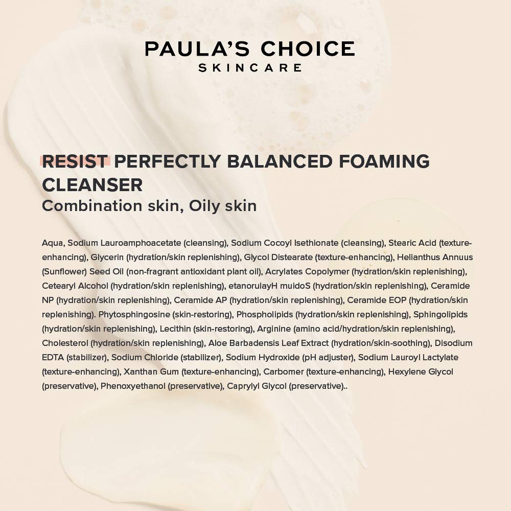 Paula's Choice RESIST Limpiador Facial Antiedad - Espuma Cremosa 190 ml