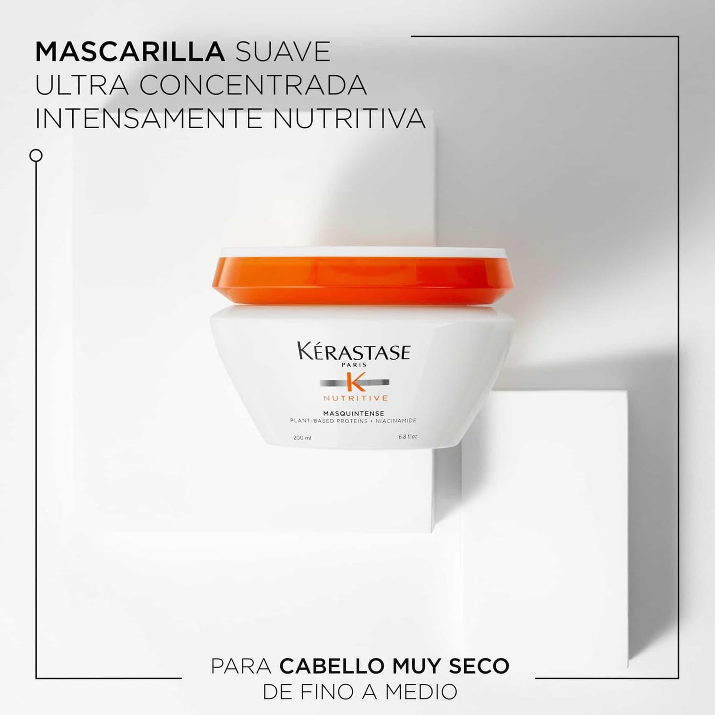 Kérastase Nutritive, Hydrating Mask, For Very Dry Hair, Strengthens and Repairs, With Vegetable Proteins, Masquintense, 200 ml
