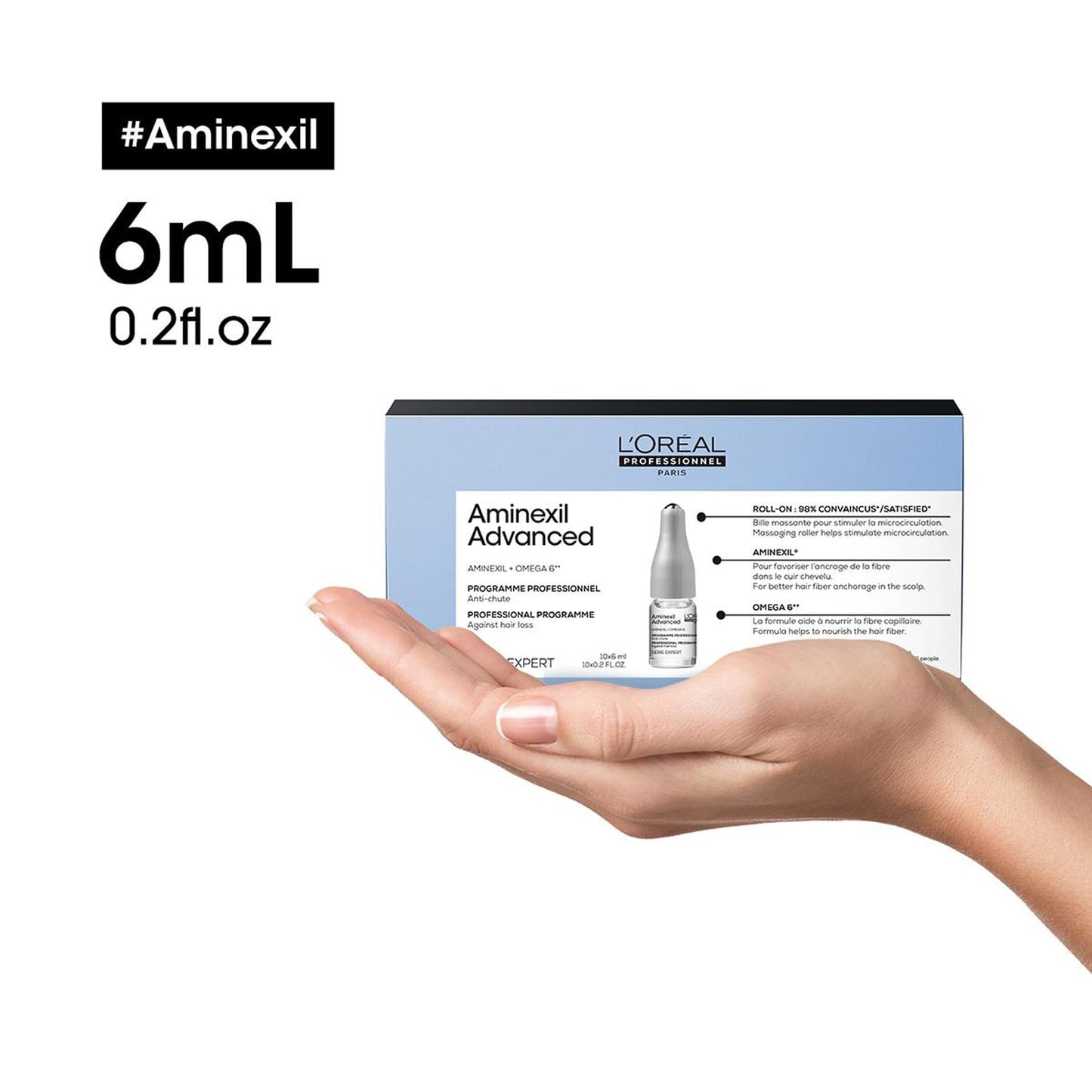 L'Oréal Aminexil Advanced - Tratamiento Anticaída Capilar 10x6ml