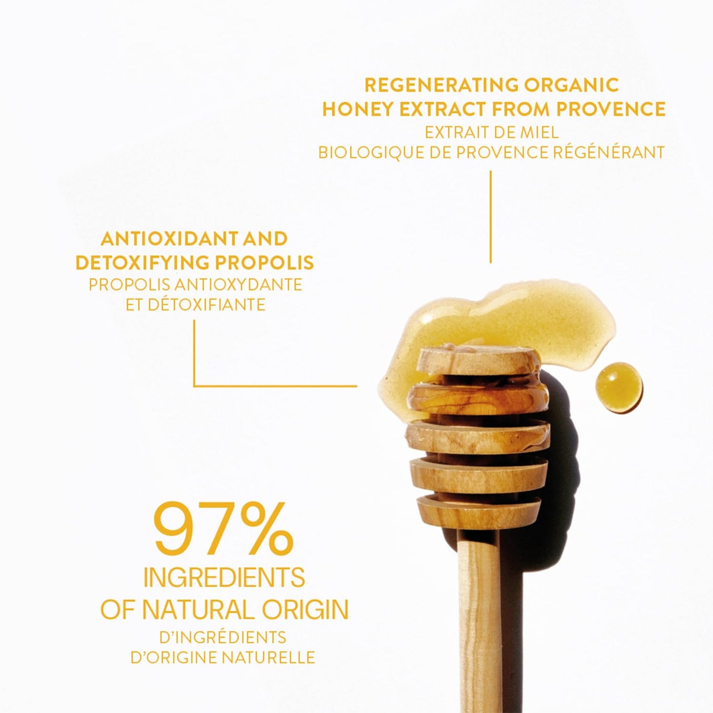 Panier des Sens Organic Provencal Honey Body Moisturizer - 99% Natural Body Moisturizer - 250ml Made in France - Rich in Shea Butter