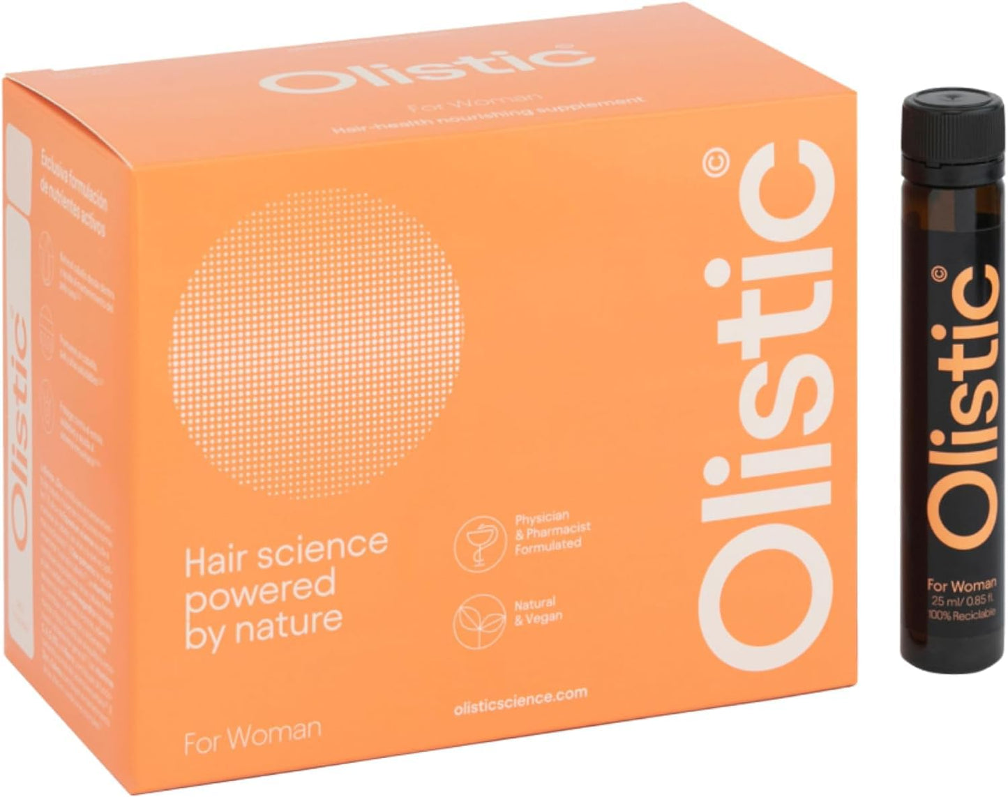 Olistic WOMEN - 28 Anti-Hair Loss Treatment Ampoules for Women, Strengthens Hair Fibers and Helps Prevent Hair Loss, Natural, Vegan, Gluten Free
