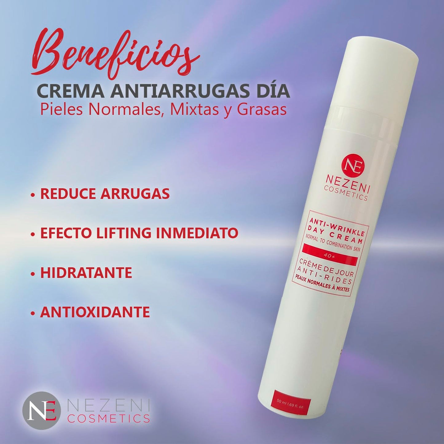 Nezeni Anti-Wrinkle Facial Cream for Women/Men 16 Active Ingredients | Deep Wrinkle Filler | Firming Anti-Wrinkle Day Cream for Face, Neck and Décolleté | Normal, Oily and Combination Skin
