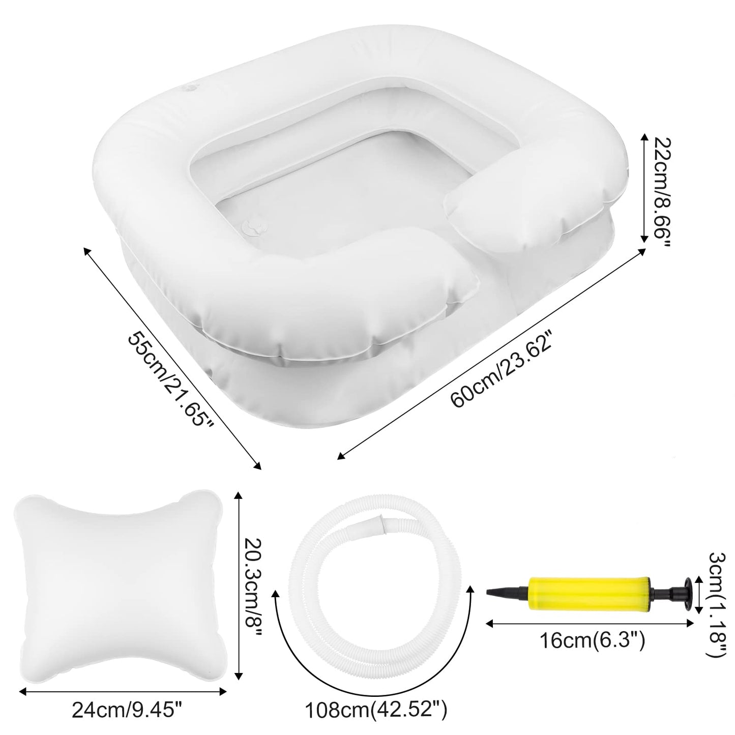 Lavacabezas Portátil Hinchable con Almohada - LTZGO