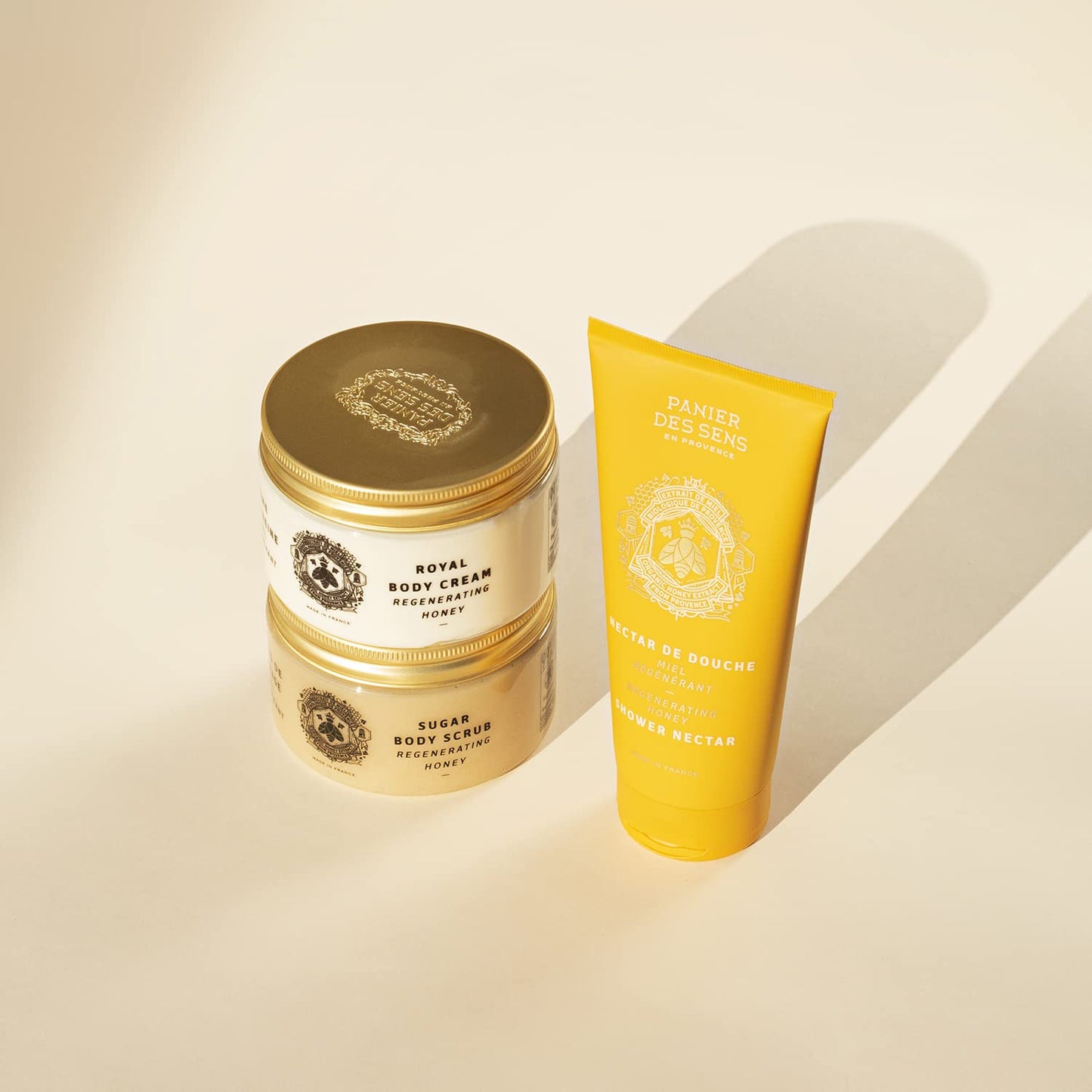 Panier des Sens Organic Provencal Honey Body Moisturizer - 99% Natural Body Moisturizer - 250ml Made in France - Rich in Shea Butter
